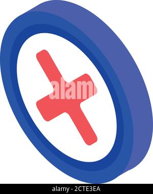 Quality assurance restricted icon, isometric style Stock Vector