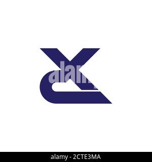 letter xd simple geometric line logo vector Stock Vector