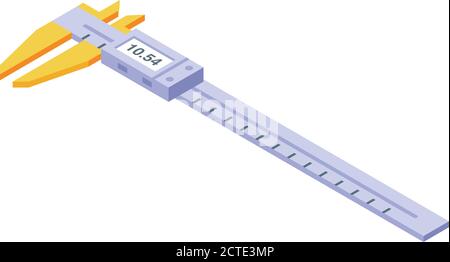 Device caliper icon, isometric style Stock Vector
