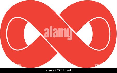 infinity curves overlapping 3d design symbol logo vector Stock Vector