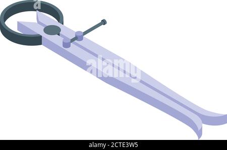 Vintage caliper icon, isometric style Stock Vector
