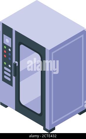 Convection oven wardrobe icon, isometric style Stock Vector