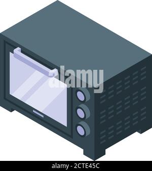 Convection oven burner icon, isometric style Stock Vector