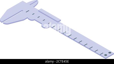 Caliper instrument icon, isometric style Stock Vector