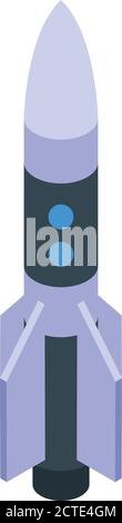 Space rocket icon, isometric style Stock Vector