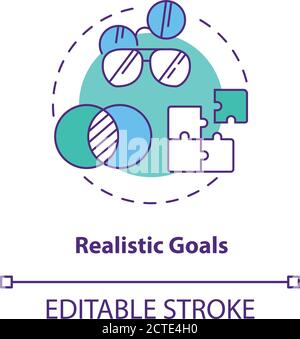 Realistic goals concept icon Stock Vector