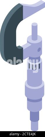 Instrument micrometer icon, isometric style Stock Vector