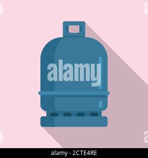 Gas cylinder compressed icon. Flat illustration of gas cylinder compressed vector icon for web design Stock Vector