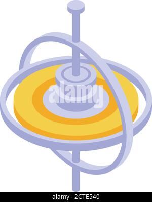 Coordinator gyroscope icon, isometric style Stock Vector