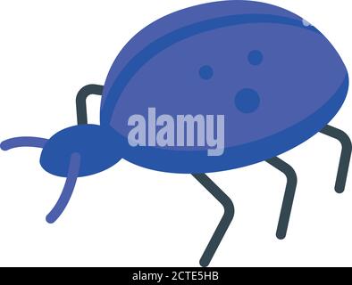Quality assurance bug icon, isometric style Stock Vector