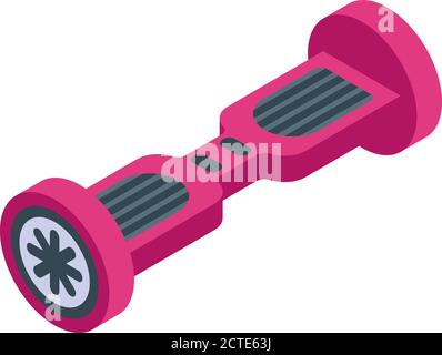 Hover board icon, isometric style Stock Vector