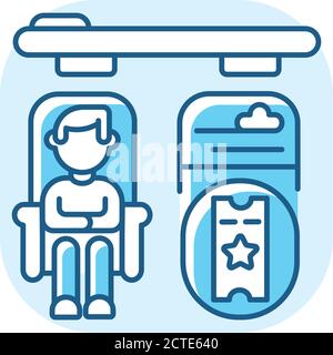 Private accommodations blue RGB color icon Stock Vector