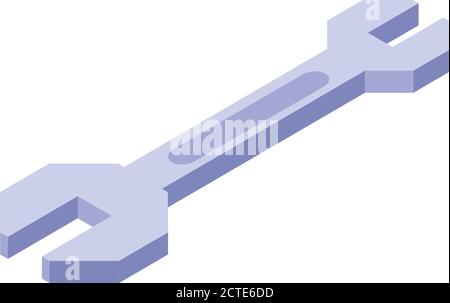 Quality assurance wrench icon, isometric style Stock Vector