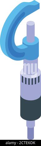 School micrometer icon, isometric style Stock Vector