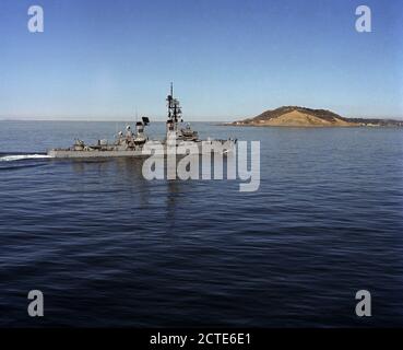 USS Towers (DDG-9) underway off Southern California in 1976 Stock Photo ...