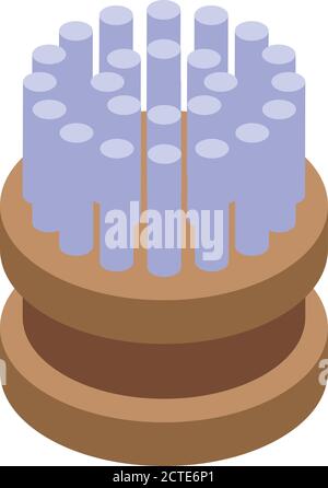 Washcloth brush icon, isometric style Stock Vector