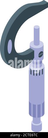 Industrial micrometer icon, isometric style Stock Vector