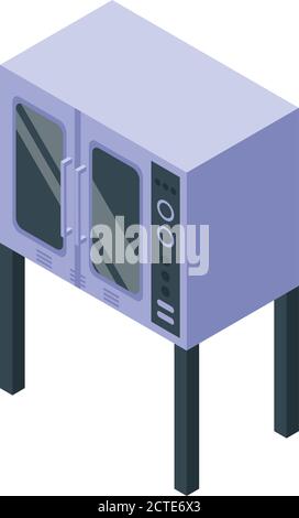 Restaurant convection oven icon, isometric style Stock Vector