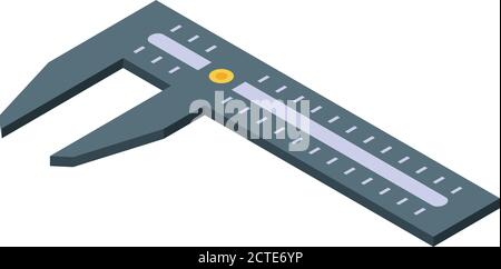 Caliper icon, isometric style Stock Vector