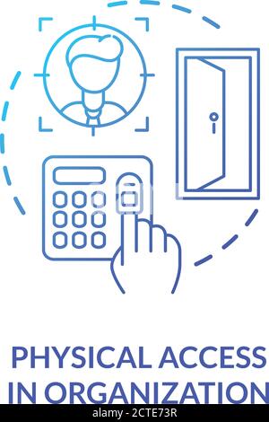 Physical access in organization concept icon Stock Vector Image & Art ...