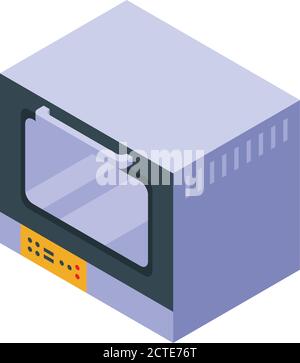 Convection oven appliance icon, isometric style Stock Vector