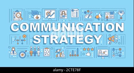 Communication strategy word concepts banner Stock Vector