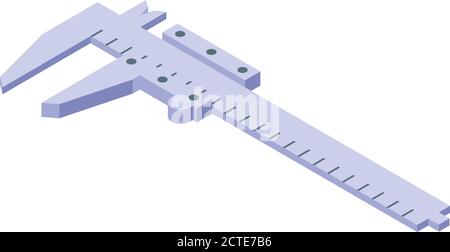 Precision caliper icon, isometric style Stock Vector
