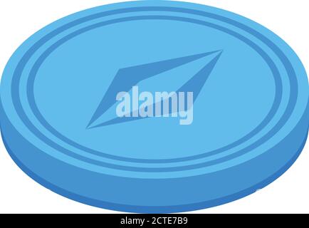 Bonus token icon, isometric style Stock Vector