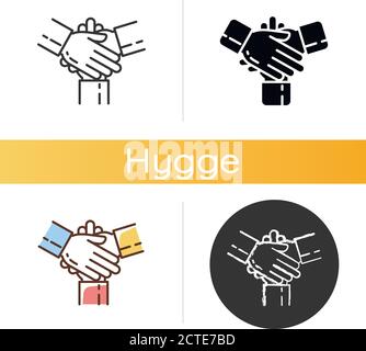Friendly cooperation icon Stock Vector