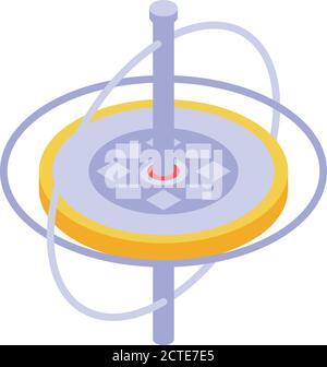 Stability gyroscope icon, isometric style Stock Vector