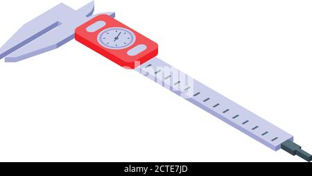 Centimeter caliper icon, isometric style Stock Vector