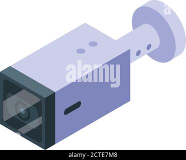 Security camera icon, isometric style Stock Vector