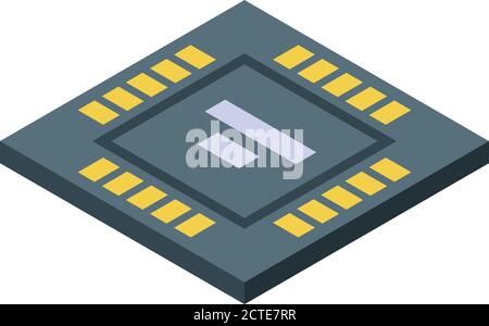 Gyroscope processor icon, isometric style Stock Vector