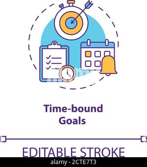 Time-bound goals concept icon Stock Vector
