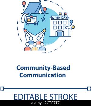 Community-based communication concept icon Stock Vector