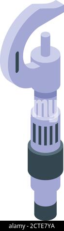 Learn micrometer icon, isometric style Stock Vector