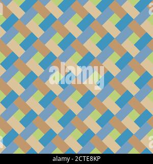 Abstract Colorful Seamless Rectangle Bricks Pattern Background Stock Vector