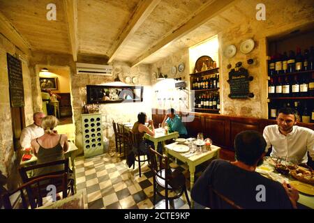 Legligin wine bar in Valletta, Malta. Stock Photo