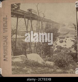 Cable Road, Hoboken, New Jersey., Wetlands, Trestles, Street railroads, New Jersey, Hoboken (N.J Stock Photo