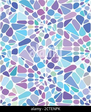 Vector background with a blue broken stained glass.  Broken window Stock Vector