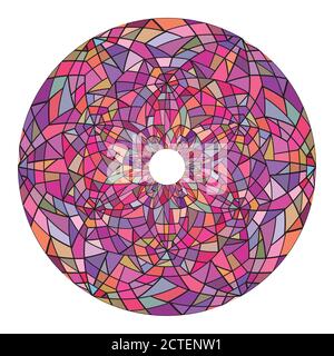 Round mandala made of stained glass. Broken glass. Vector element for your creativity Stock Vector