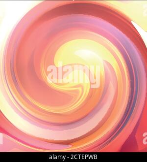 Orange blurred twisted background with rays of sun. Vector summer background for your creativity Stock Vector