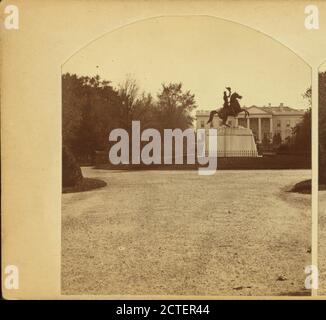 Statue of Andrew Jackson. Lafayette Square, White House., White House (Washington, D.C.), Jackson, Andrew, 1767-1845, Washington (D.C Stock Photo