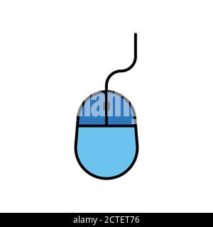 Mouse flat icon, icon for technology. Design template vector Stock Vector