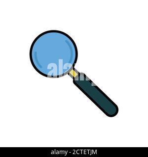 Search flat icon. Design template vector Stock Vector