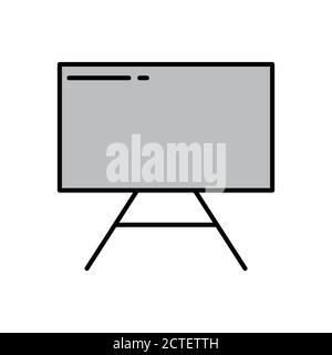 Whiteboard flat icon, icon for education. Design template vector Stock Vector