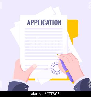 Application form submit flat style design icon sign vector illustration Stock Vector