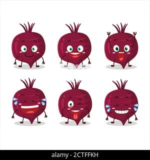 Cartoon character of beet root with smile expression Stock Vector