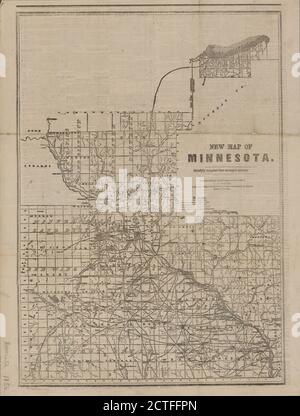 New map of Minnesota , cartographic, Maps, 1856 Stock Photo