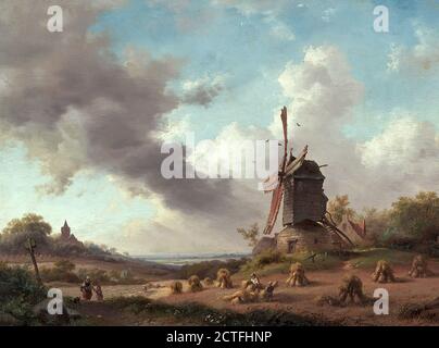 Kruseman Frederik Marinus - Oogstmaand - Dutch School - 19th  Century Stock Photo
